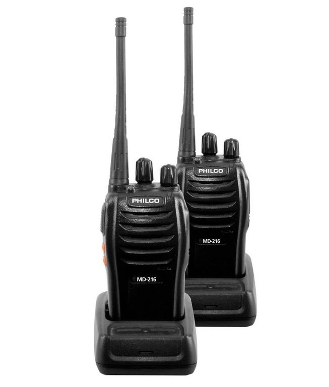 KIT de 2 Radio Transmisores Walkie Talkie 16KM MD-216 - Negro