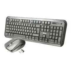 TRUST - Kit Mouse y Teclado Inalambrico Nova Multiusos 2.4 Ghz - Negro