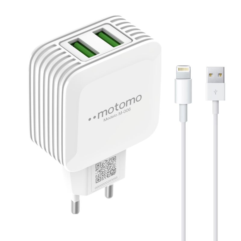 MOTOMO - Cargador Para Iphone Motomo 12W Lighning 1m Certificado SEC