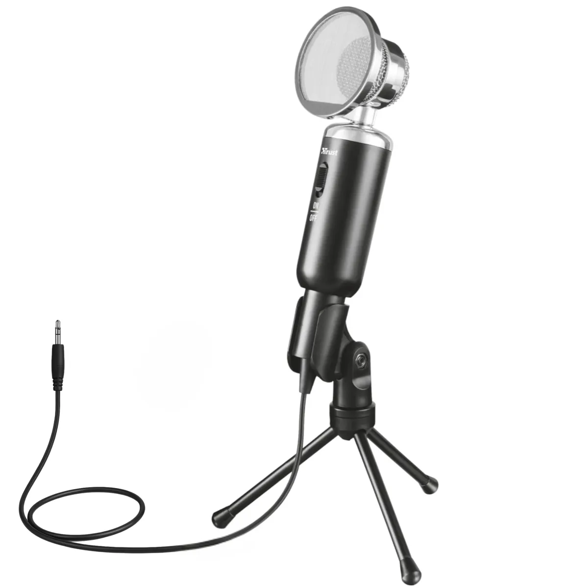 TRUST - Microfono de Escritorio Trust Madell Jack 3.5mm con Filtro POP