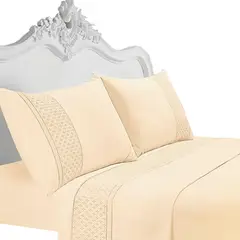 MALLORCA - Juego de Sabanas T180 Broderie Cruda Superking