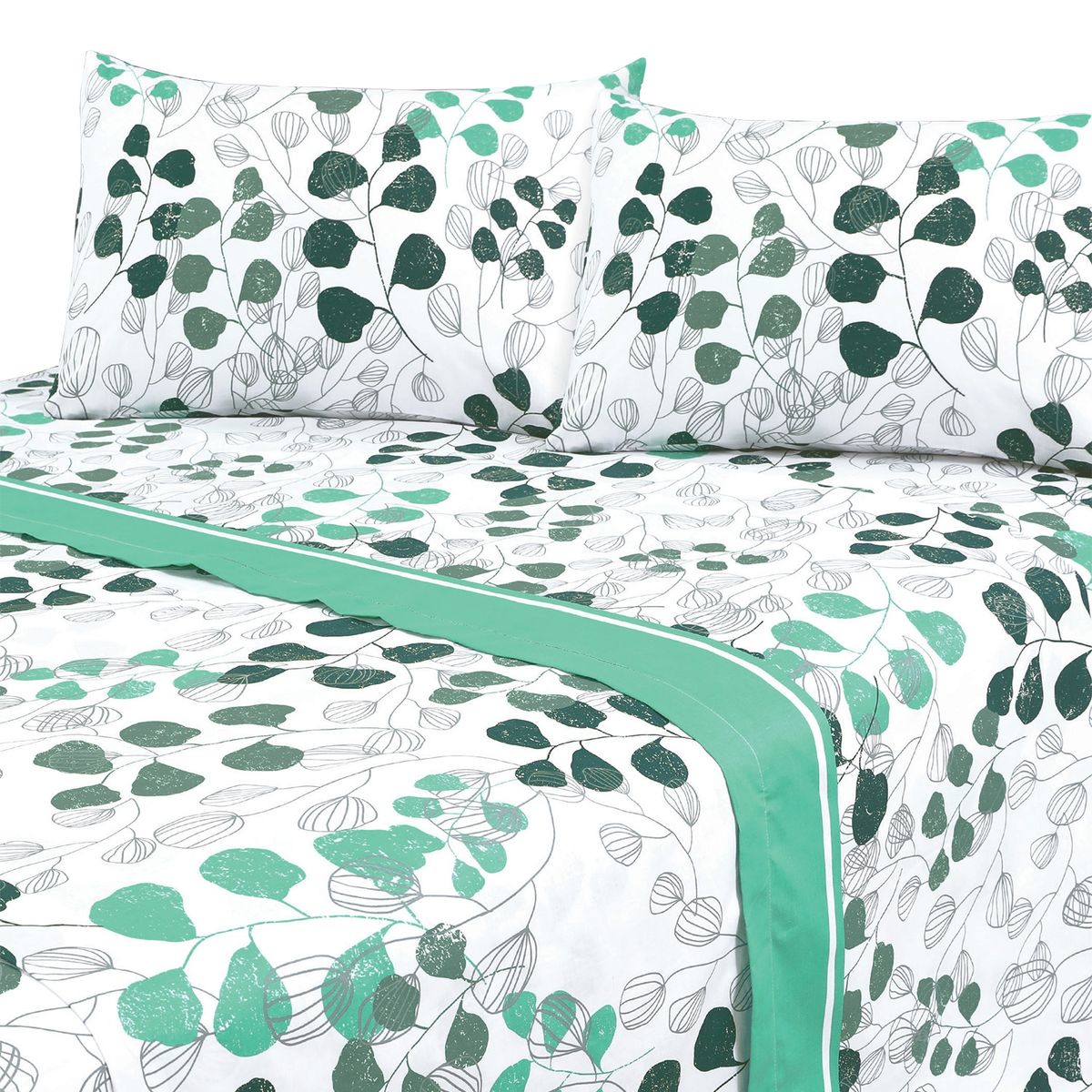 MALLORCA - Juego de Sabanas T144 Plus King Amanda Verde