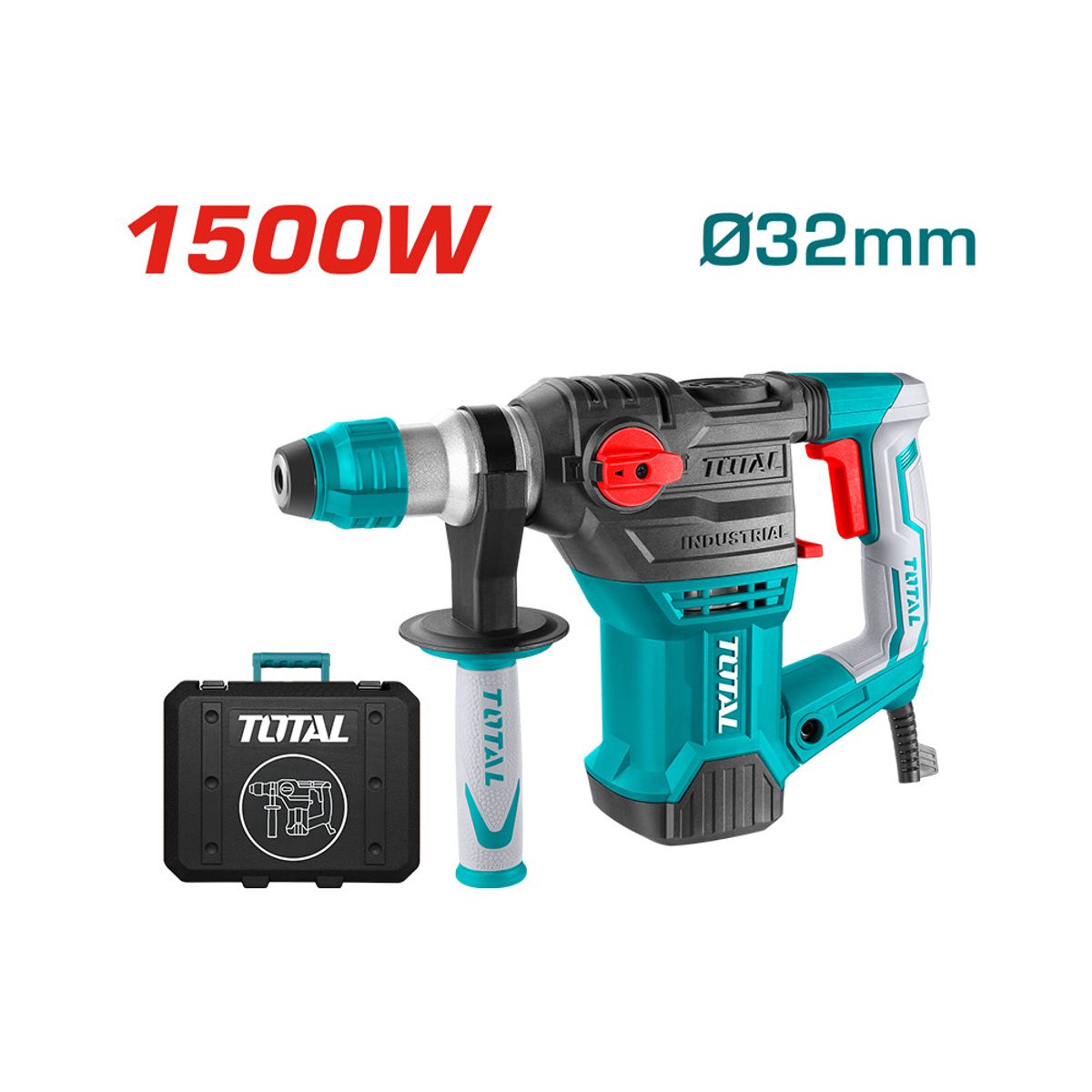 TOTAL TOOLS - Rotomartillo Industrial Sds Plus 1500w + 5pzas Total