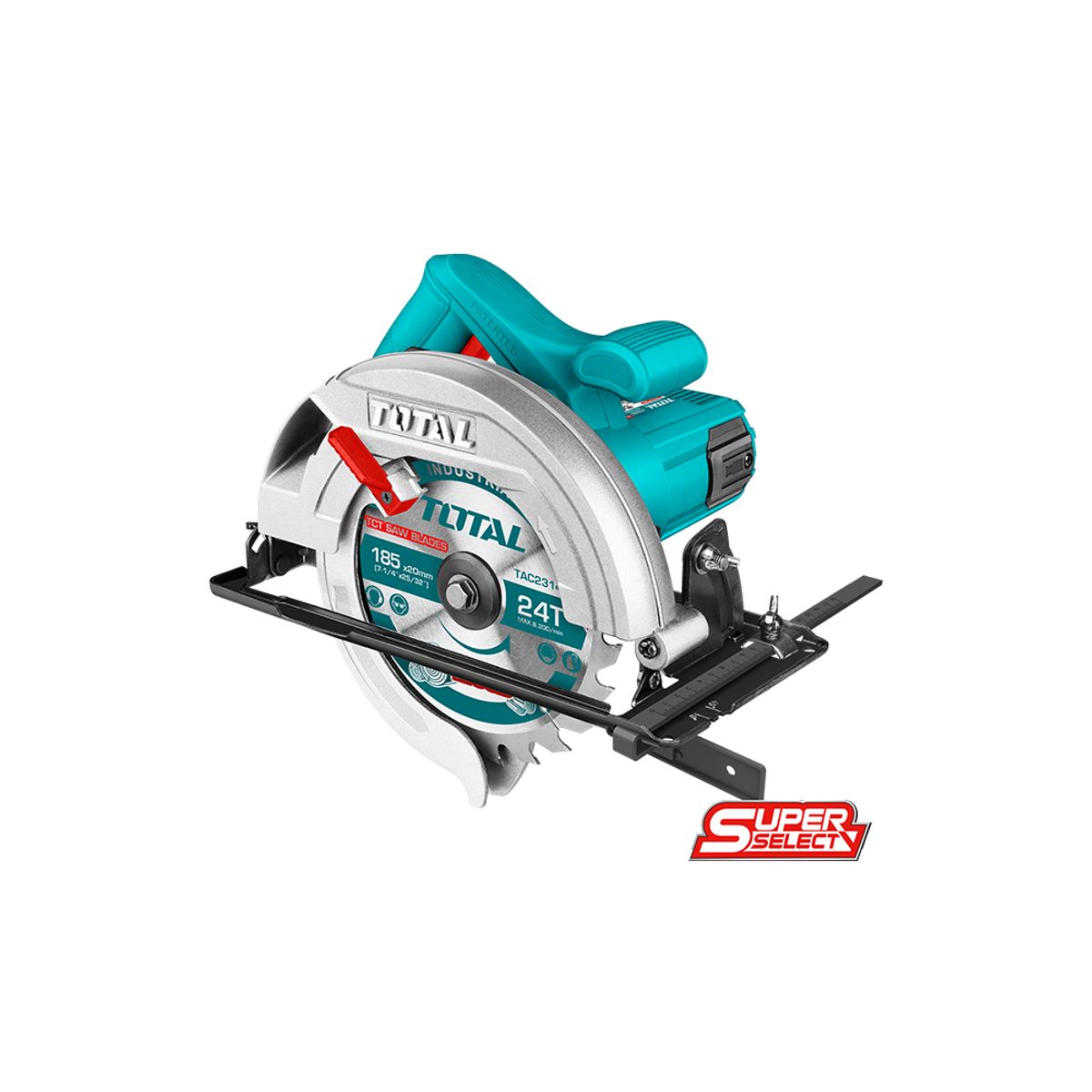 TOTAL TOOLS - Sierra Circular Industrial 7 1/4” 185mm 1400w + Disco + 3 Acc TOTAL