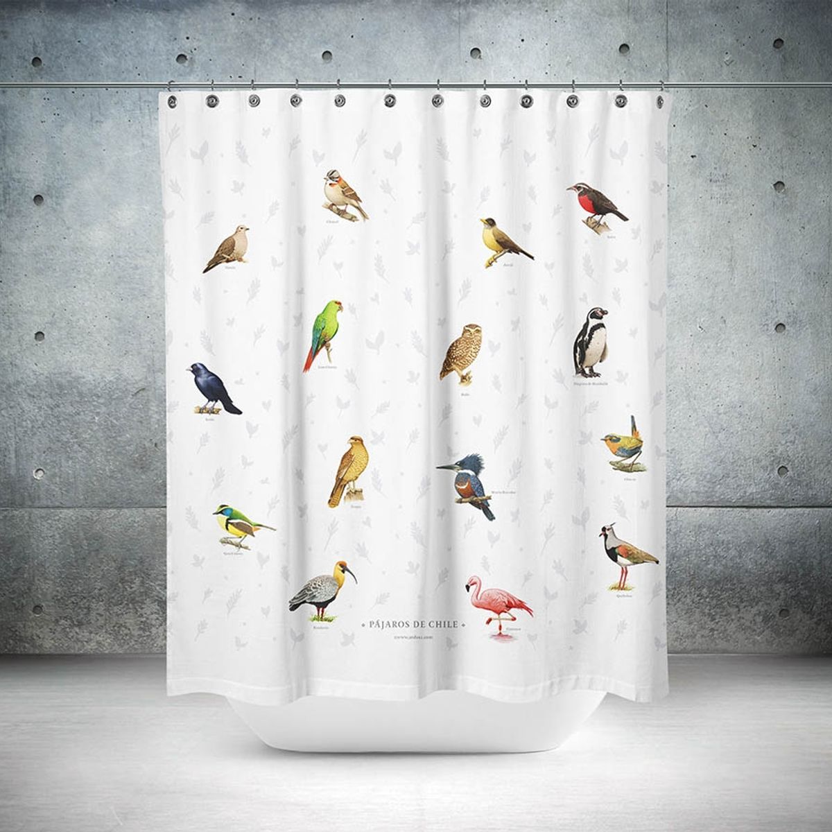 ANDES1 - Cortina De Baño 15 Pájaros de Chile