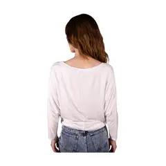 NOT FASHION - 1 Unidad - Polera Manga Larga Poncho Modal - Mujer