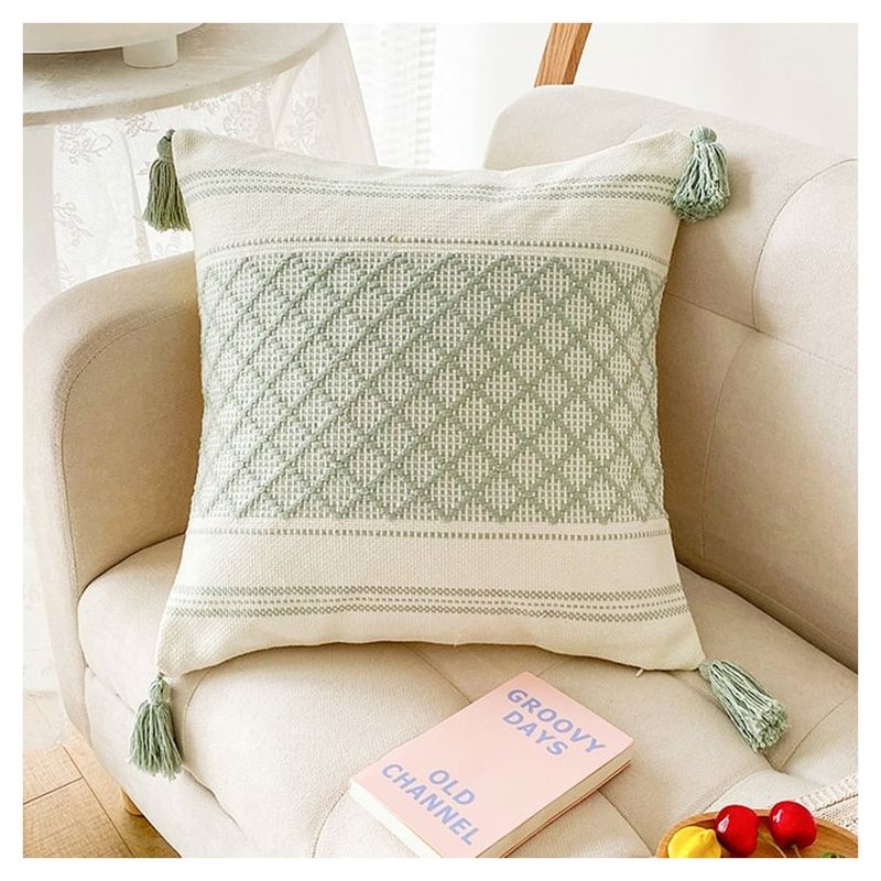 GENERICO - Pack 2 Unidades Fundas De Cojín Decorativa Nordico Menta