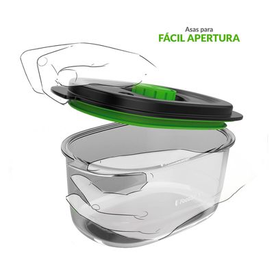 Imagen 2 del producto Pack Contenedores FoodSaver® Marinador 700 ml, 1.2 lt y 1.8 lt FFC026X