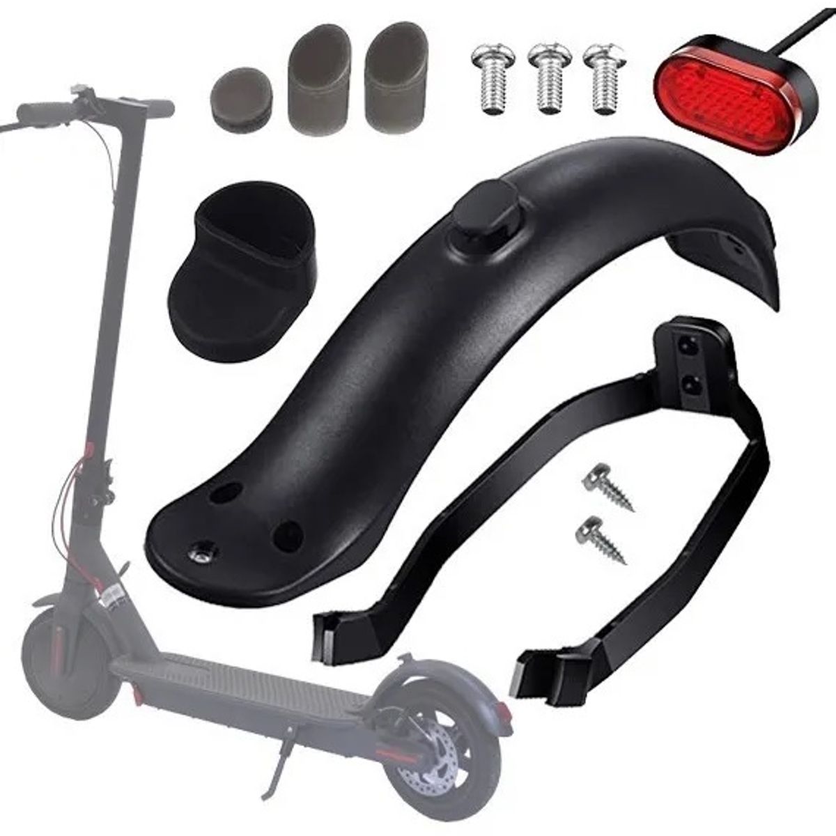 GENERICO - Kit Tapabarro Trasero Scooter Xiaomi M365 Pro y Otros