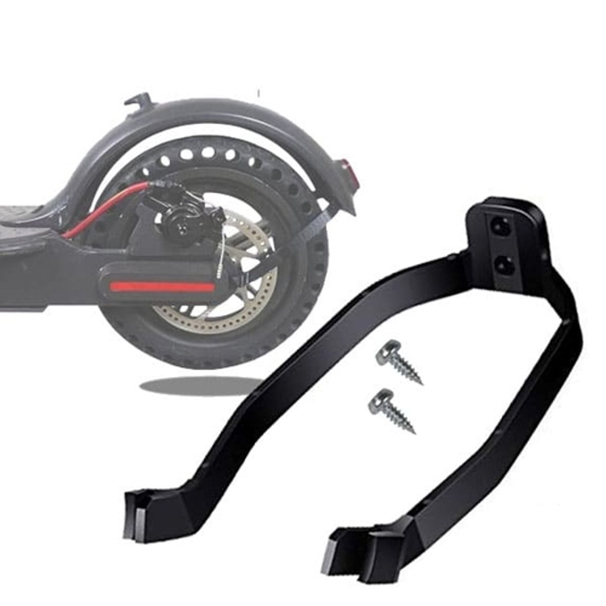 GENERICO - Soporte Tapabarro Trasero Negro Scooter Xiaomi y Otros