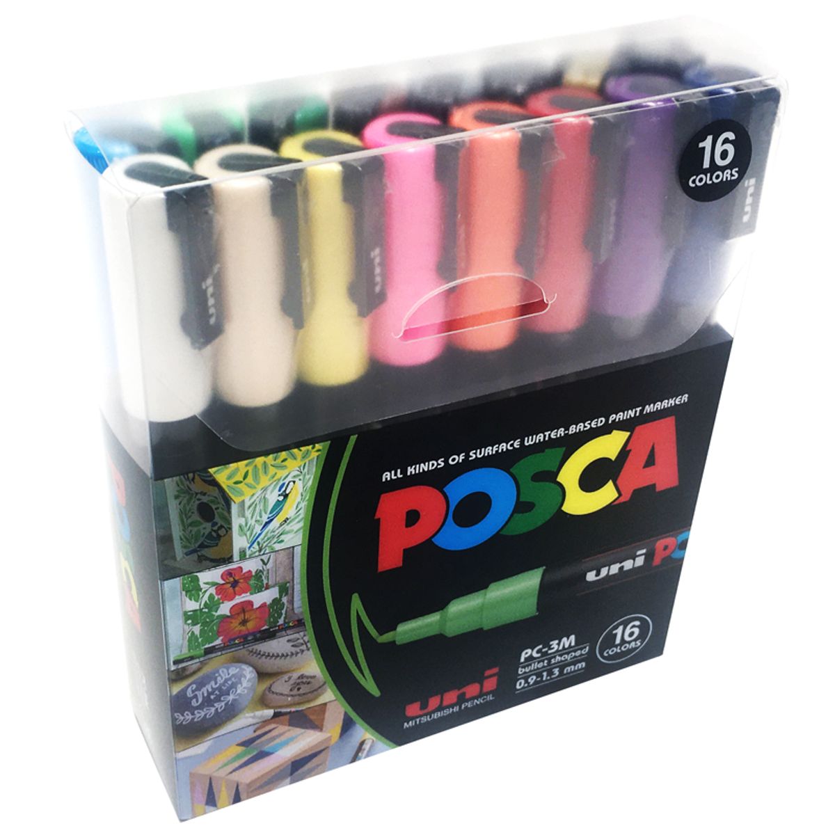 UNI POSCA - Marcadores Posca 3M Set 16 Colores Basicos