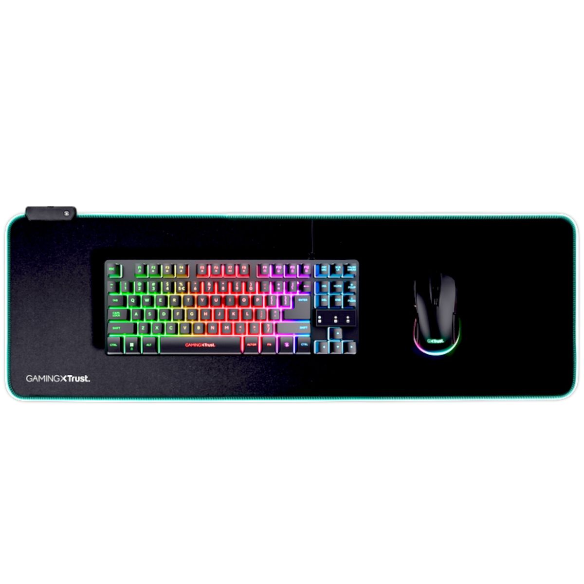 TRUST - Mouse Pad RGB XXL Trust Gxt 764 Glide 93X30cm Designed For Gaming - Negro