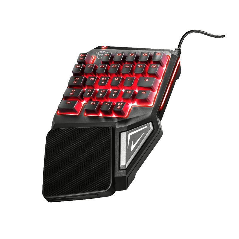 TRUST - Teclado de Una Mano Anti-Ghosting Full Rgb Trust Gxt 888 Assa - Negro.