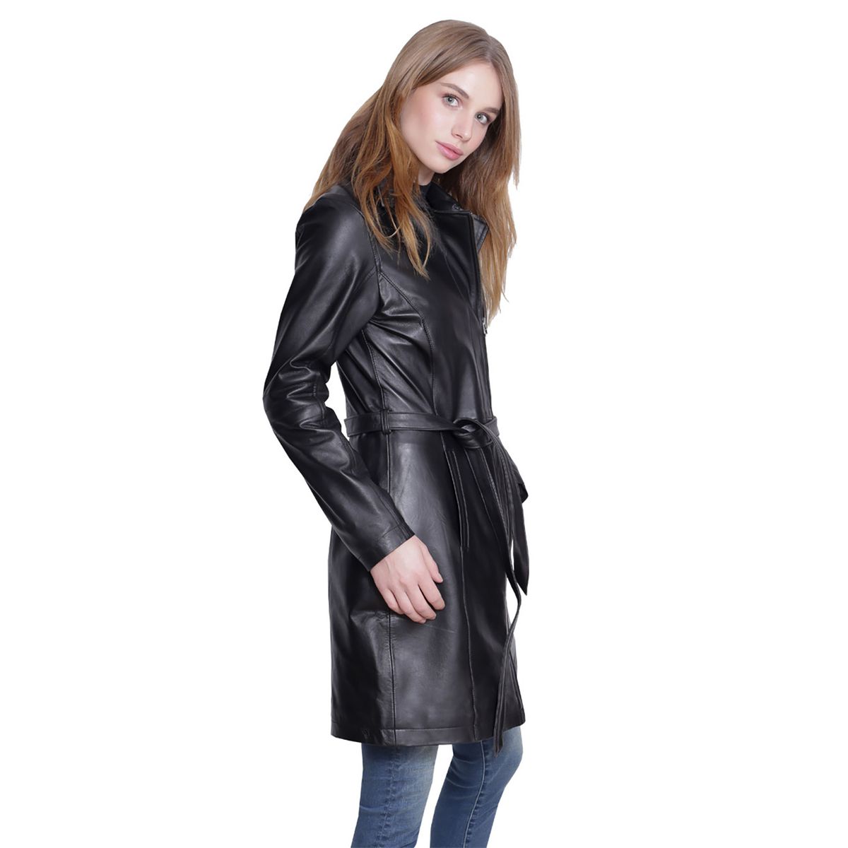 TODOPIEL - Chaqueta de Cuero Mujer Negro Todopiel