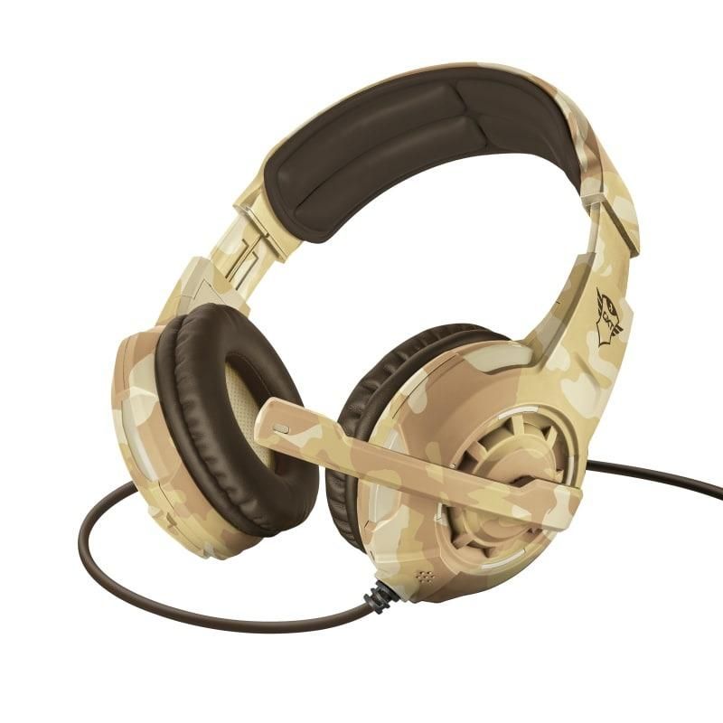 TRUST - Audifono Gamer Trust Radius Gxt 310D Desert Multiplataformas 22208 - Verde Militar