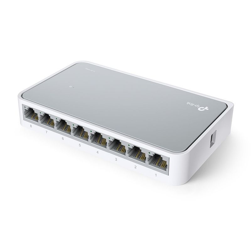 TP LINK - Switch TP-Link 8 Puertos LAN 10/100 Mbps TL-SF1008D - Negro