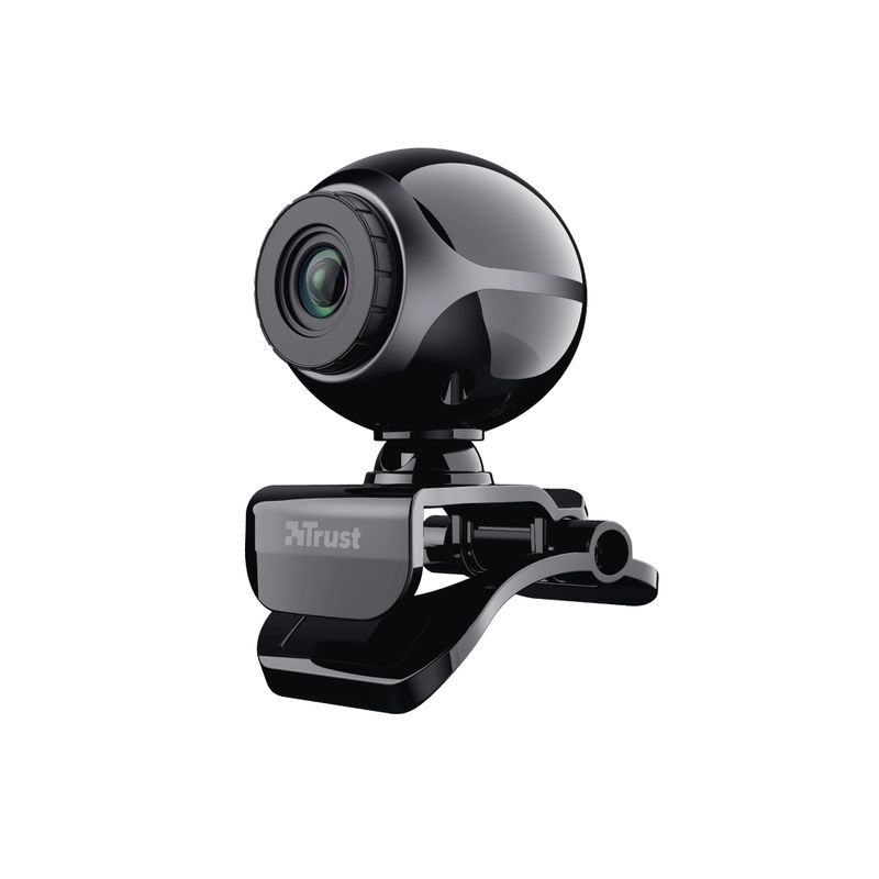 TRUST - Webcam Trust Exis con Microfono Incorporado Plug & Play - Negro.