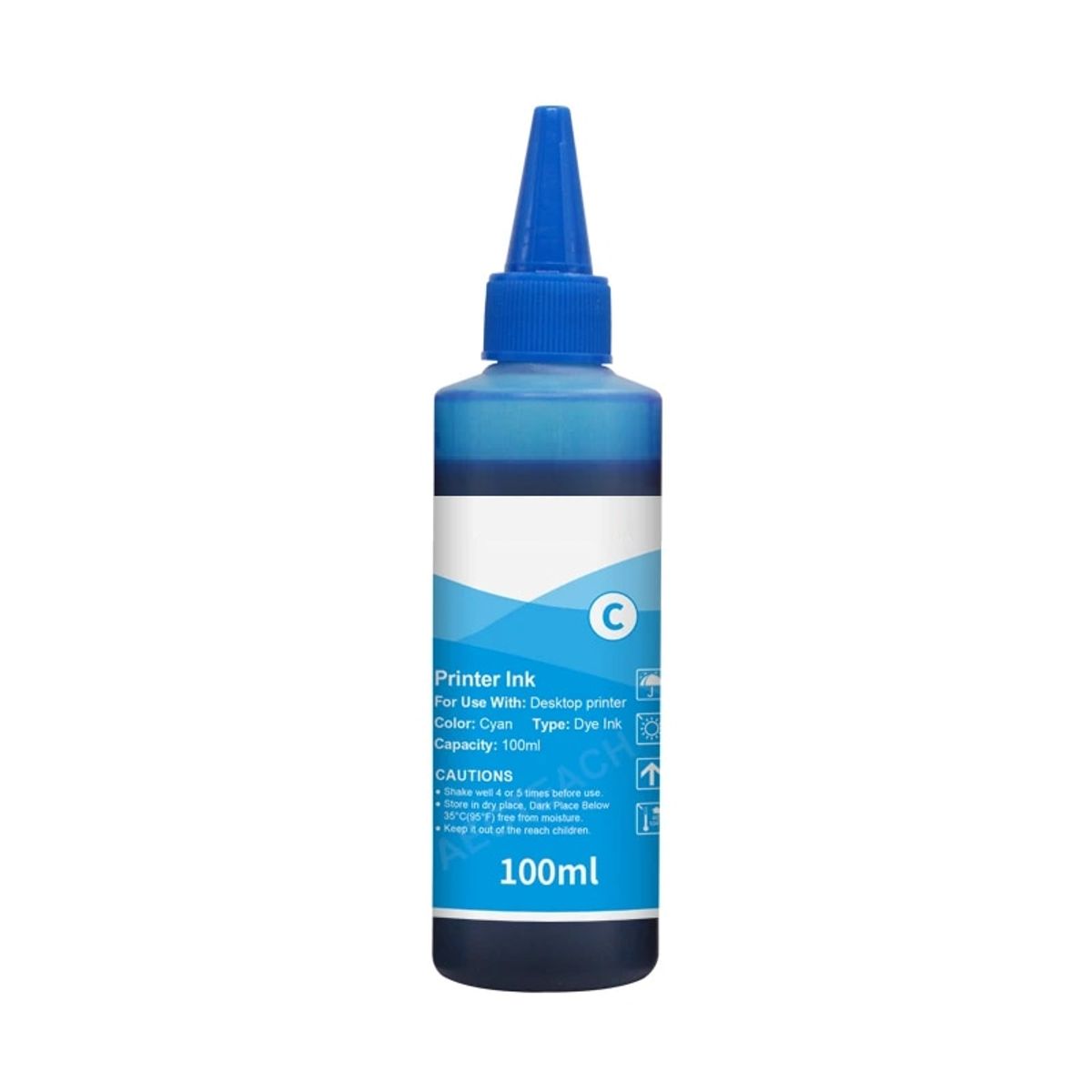 OEM - Tinta para Recargar Impresoras 100ML Cyan Premium Quality - Azul