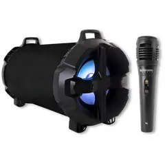 MONSTER - Bazuca Karaoke con Micrófono 518BK Retro-iluminado