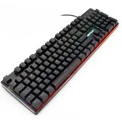 REPTILEX - Teclado Mecanico Retro Iluminado RGB Rx0004 para PC PS X-BOX - Negro