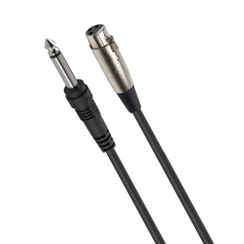 DBLUE - Cable De Audio para Micrófono 6.3mm a XLR Hembra 5m GC170 - Negro