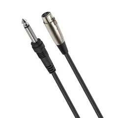 DBLUE - Cable De Audio para Micrófono 6.3mm a XLR Hembra 5m GC170 - Negro