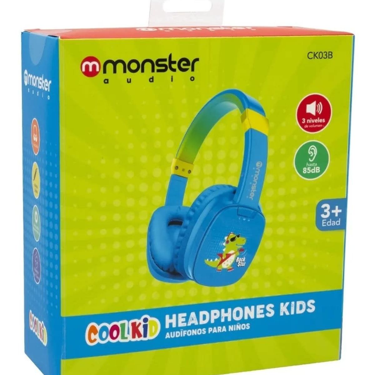 MONSTER - Audifono para Niños Monster Cool Kids Ck03B Azul