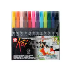 SAKURA - Plumones Punta Pincel Koi Set 12 Colores