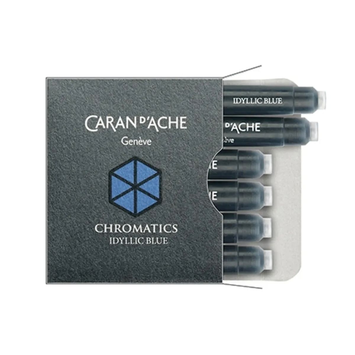CARAN D'ACHE - Cartucho de Tinta Caran d Ache Idyllic Blue 6 Unidades