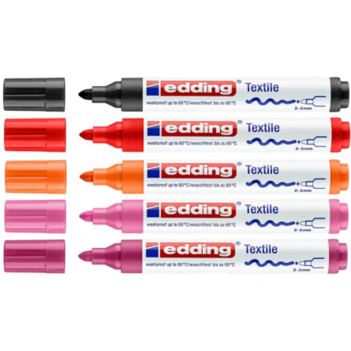 EDDING - Marcadores Textil Edding Set 5 Tonos Calidos