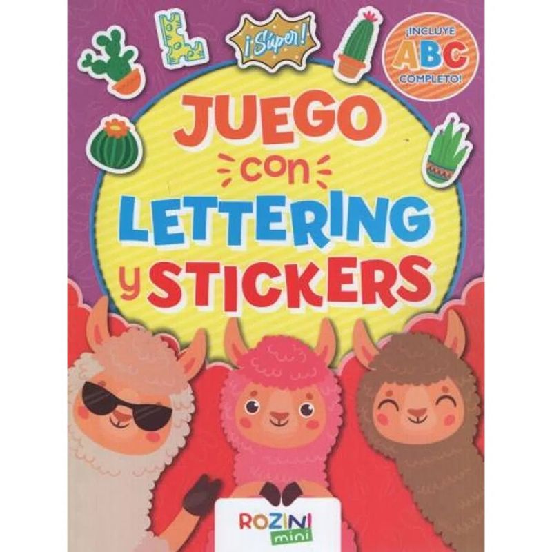 TOP10BOOKS - Libro Juego Con Lettering Con Stickers Y Stencils -870-