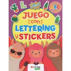 TOP10BOOKS - Libro Juego Con Lettering Con Stickers Y Stencils -870-