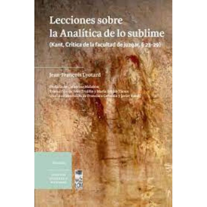 TOP10BOOKS - Libro Lecciones Sobre La Analítica De Lo Sublime -729-