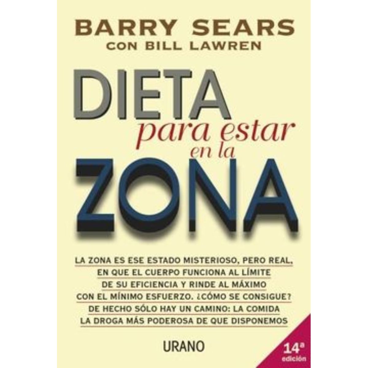 TOP10BOOKS - LIBRO Dieta Para Estar En La Zona - Dieta Para Estar En La Zona