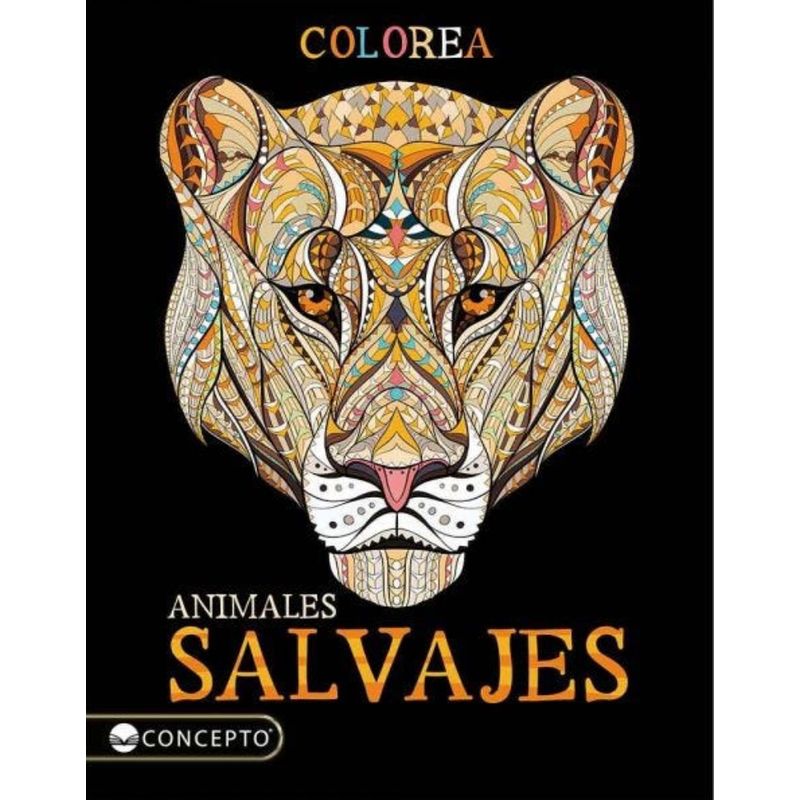 TOP10BOOKS - LIBRO COLOREA ANIMALES SALVAJES – COLORES Y EMOCIONES / EQUIPO EDITORIAL / LATI
