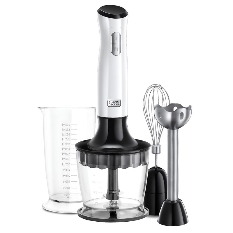 BLACK+DECKER - Batidora De Inmersion 3 en 1 Black + Decker 700W HB24710-CL - Blanco