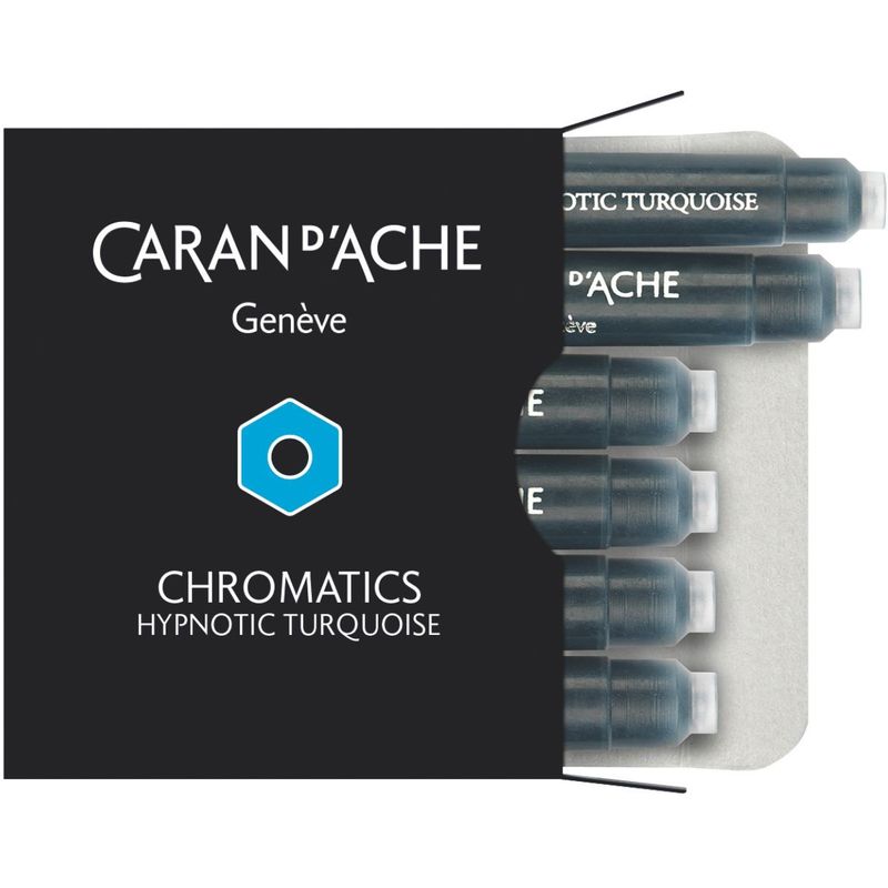 CARAN D'ACHE - Cartucho de Tinta Caran d Ache Turquoise 6 Unidades