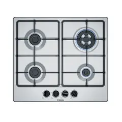 BOSCH - Encimera a Gas PGH6B5B60V 60cm Acero Inox 4 quemadores