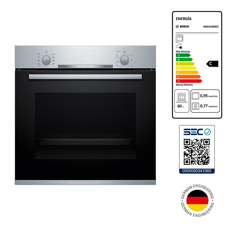 BOSCH - Horno Inox 3D Hotair HBA510BR0