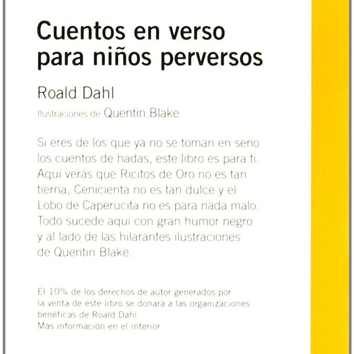 TOP10BOOKS - LIBRO Cuentos En Verso Para Niños Perversos - R. Dahl