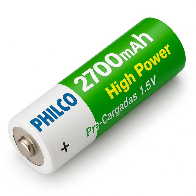 PHILCO - PILA RECARGABLE AA PRECARGADA 2700 MAH ALTA CAPACIDAD