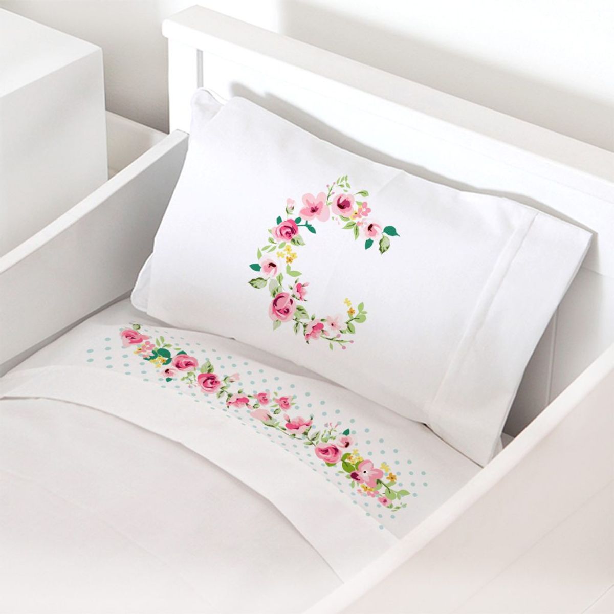 TUYO PRINT - Juego de Sábanas Moisés Letras Vintage C - Tuyo Print