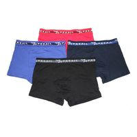 6 Boxer Con Fibra de Bambu Para Hombre - Diseño Liso.