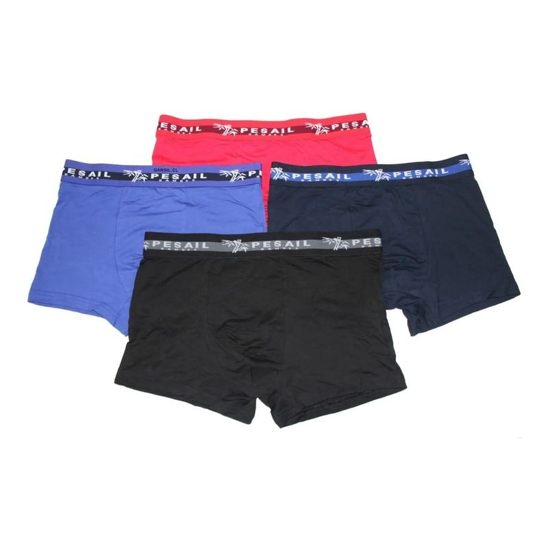 GARSIL - 6 Boxer Con Fibra de Bambu Para Hombre - Diseño Liso.