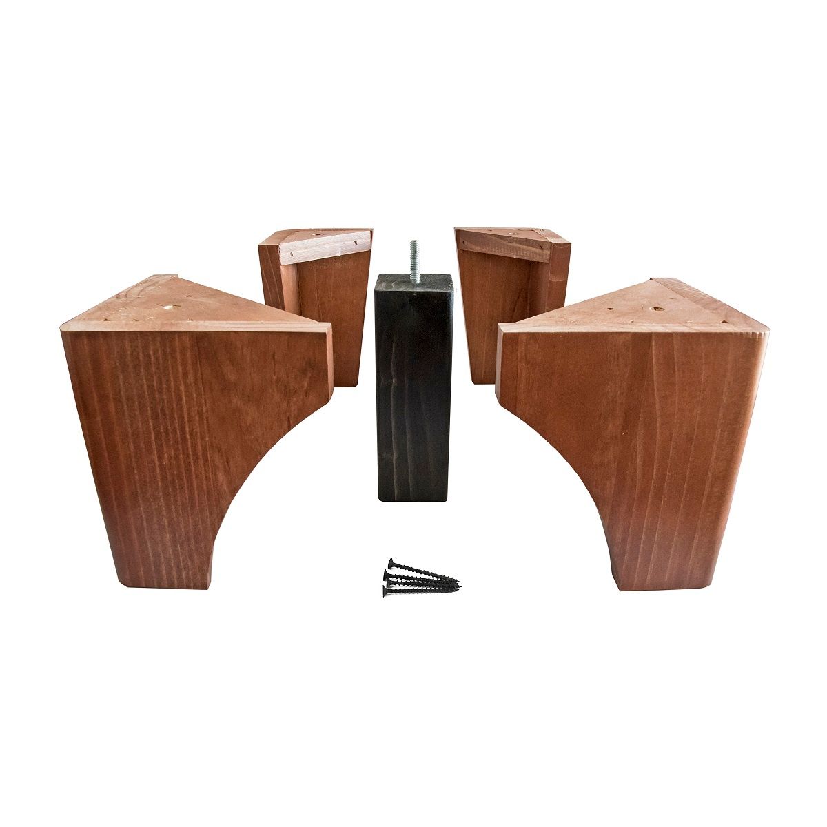 ROSEN - Kit de Patas Europeas 4 Patas Exteriores y 1 Central Color Rustico