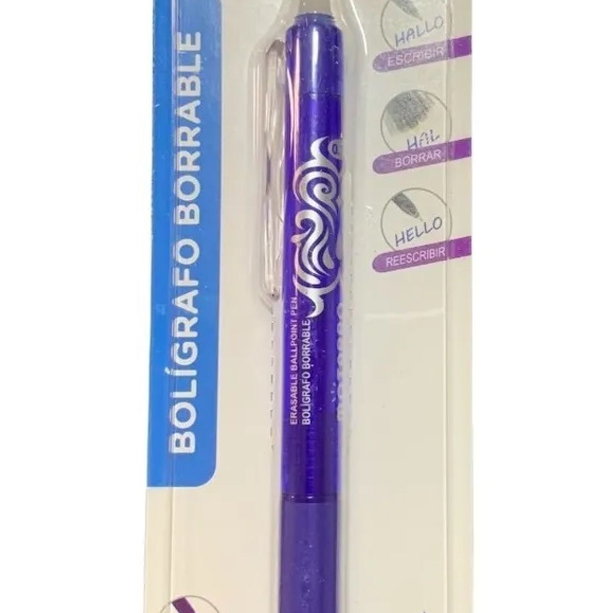 GENERICO - Lapiz Magico Tinta Gel Borrable Pasta 07mm - Azul