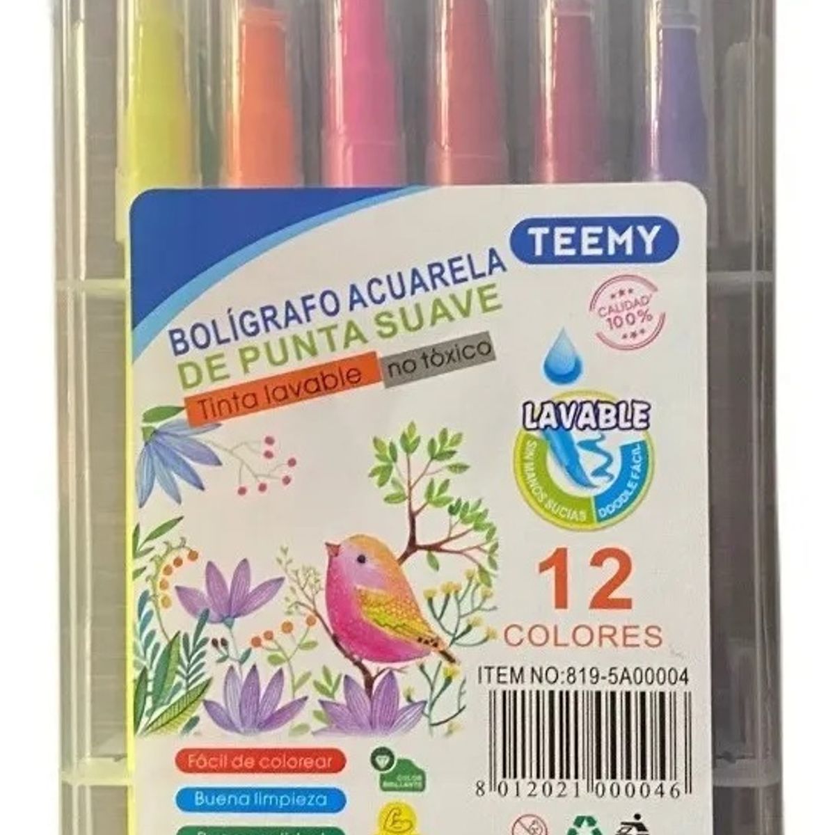 GENERICO - Brush Pen 12 Colores para Lettering, Dibujo