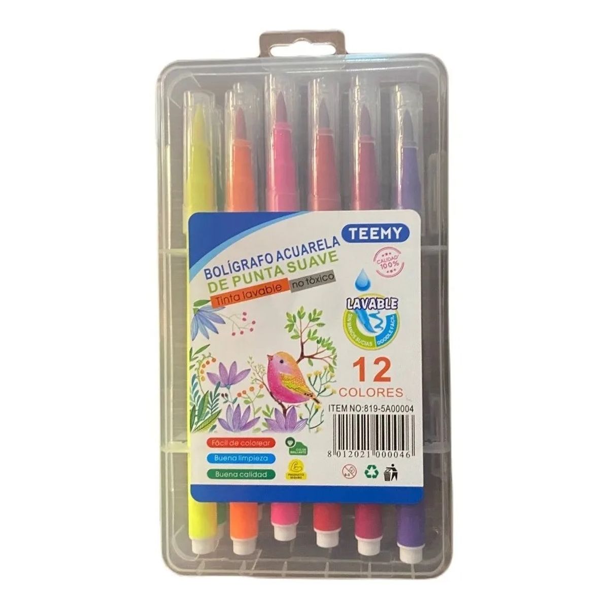 GENERICO - Brush Pen 12 Colores para Lettering, Dibujo