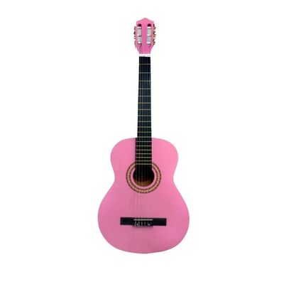 Imagen 2 del producto Guitarra Rosada 39 Pulgadas Con Alma Y Funda.