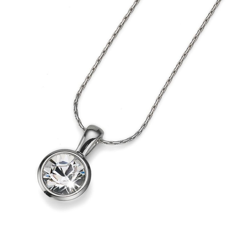 OLIVER WEBER - Colgante Simple rodio cristal